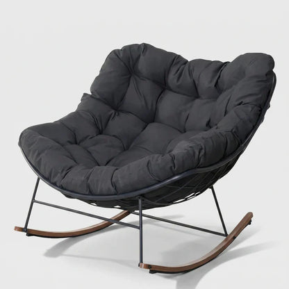 Armless Comfortable Rocking Chairs with Cushions - Indoor & Outdoor Furniture, Outdoor Patio Furniture for Porch, Garden