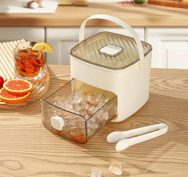 🧊Portable Ice Maker with Lid and Storage Box (✨Includes Ice Tongs)