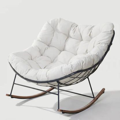 Armless Comfortable Rocking Chairs with Cushions - Indoor & Outdoor Furniture, Outdoor Patio Furniture for Porch, Garden