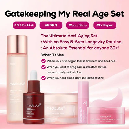 [medicube] Real Age Set | 5-Step PDRN & Collagen Routine