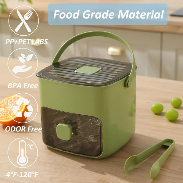 🧊Portable Ice Maker with Lid and Storage Box (✨Includes Ice Tongs)
