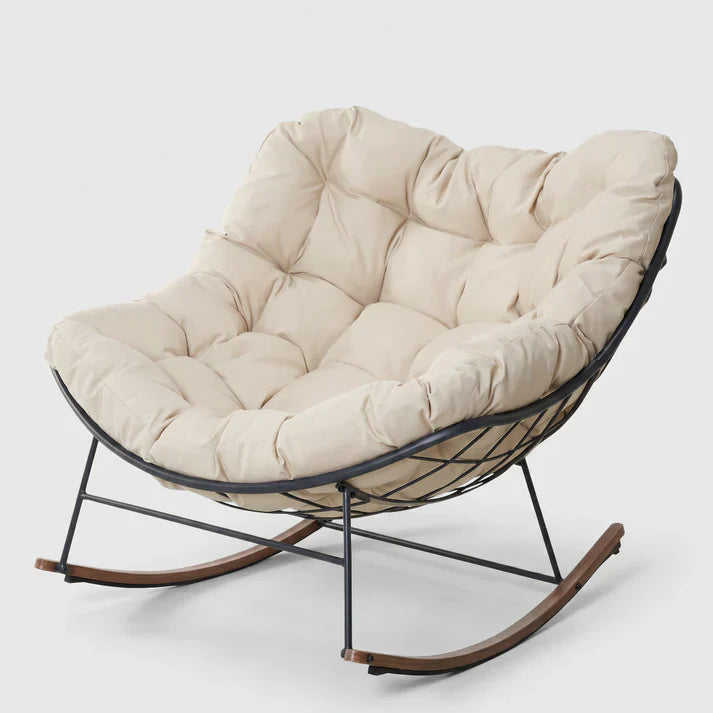 Armless Comfortable Rocking Chairs with Cushions - Indoor & Outdoor Furniture, Outdoor Patio Furniture for Porch, Garden