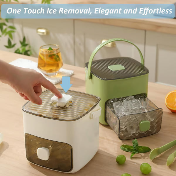 🧊Portable Ice Maker with Lid and Storage Box (✨Includes Ice Tongs)