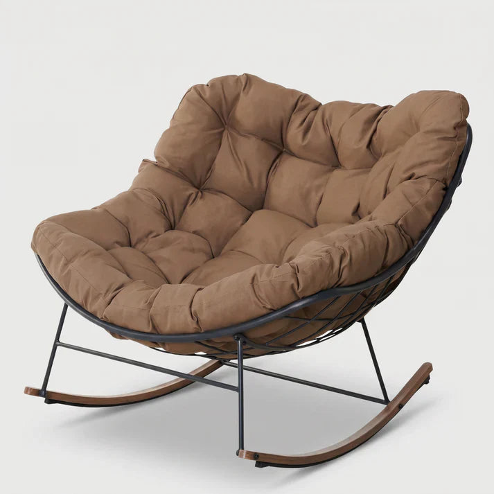 Armless Comfortable Rocking Chairs with Cushions - Indoor & Outdoor Furniture, Outdoor Patio Furniture for Porch, Garden