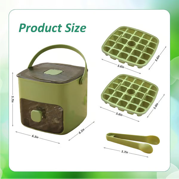 🧊Portable Ice Maker with Lid and Storage Box (✨Includes Ice Tongs)