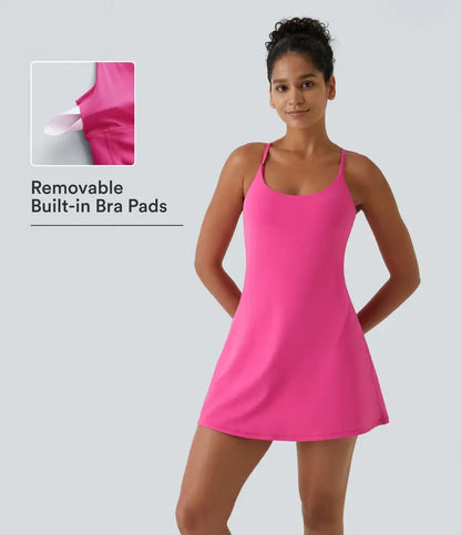 Softlyzero Plush Backless Active Dress-Easy Peezy, Spring Dresses, Dance Dresses for Women