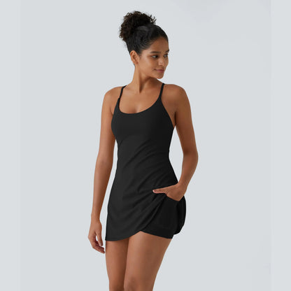 Softlyzero Plush Backless Active Dress-Easy Peezy, Spring Dresses, Dance Dresses for Women