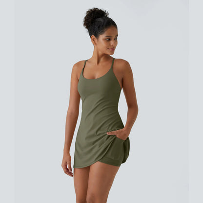 Softlyzero Plush Backless Active Dress-Easy Peezy, Spring Dresses, Dance Dresses for Women