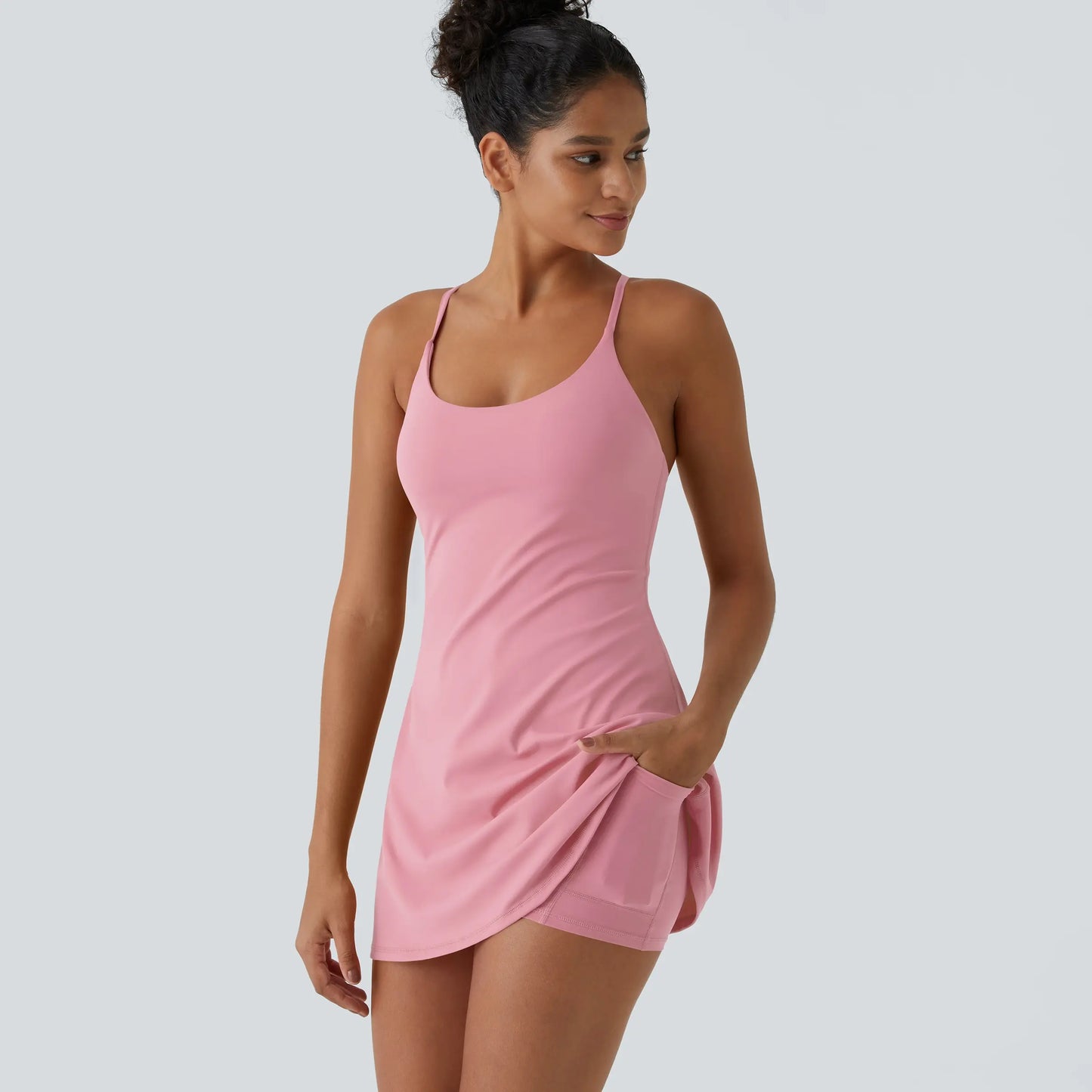 Softlyzero Plush Backless Active Dress-Easy Peezy, Spring Dresses, Dance Dresses for Women