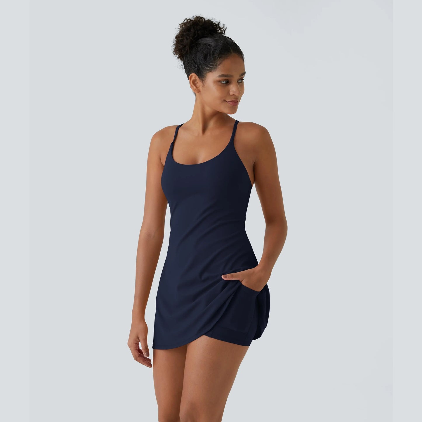 Softlyzero Plush Backless Active Dress-Easy Peezy, Spring Dresses, Dance Dresses for Women