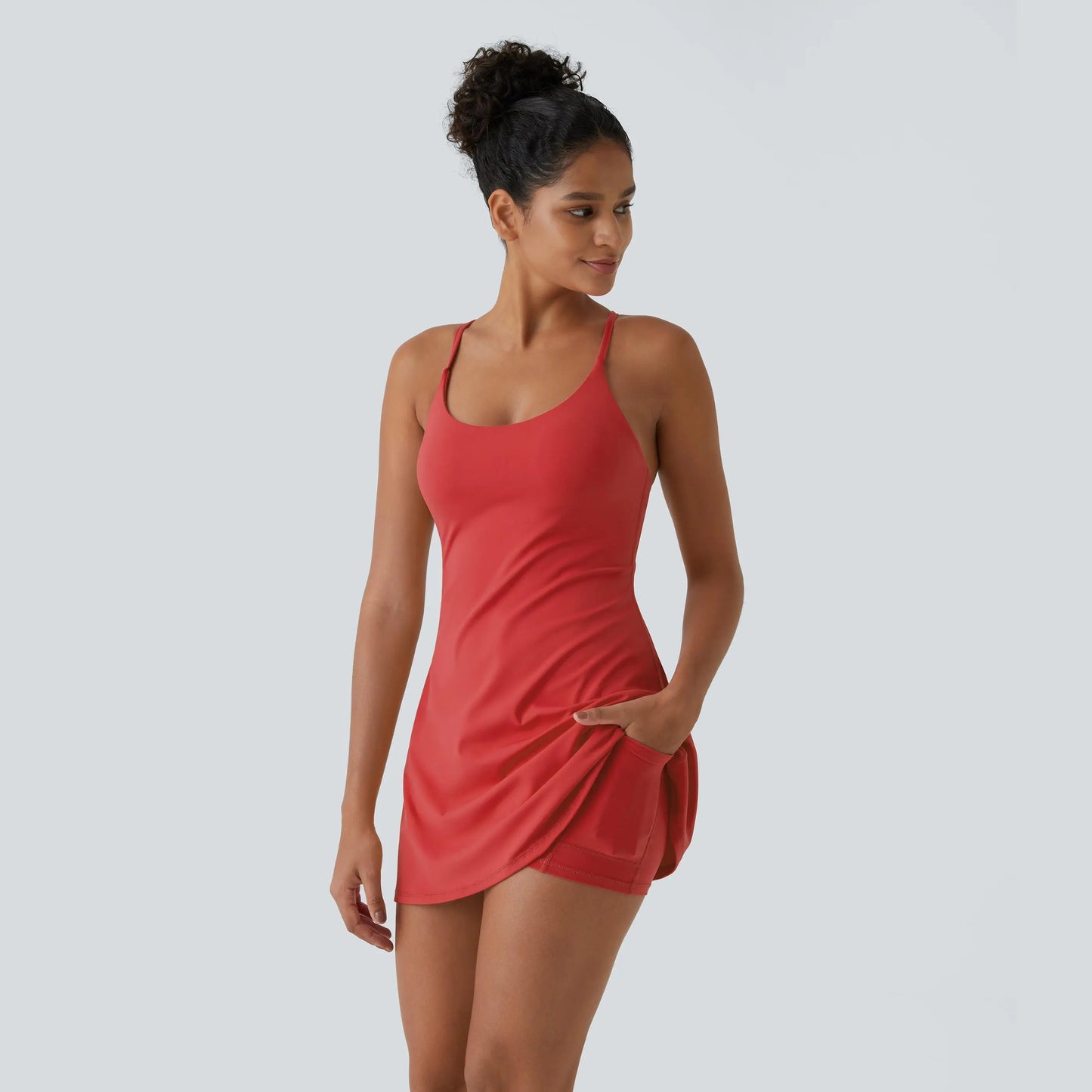 Softlyzero Plush Backless Active Dress-Easy Peezy, Spring Dresses, Dance Dresses for Women