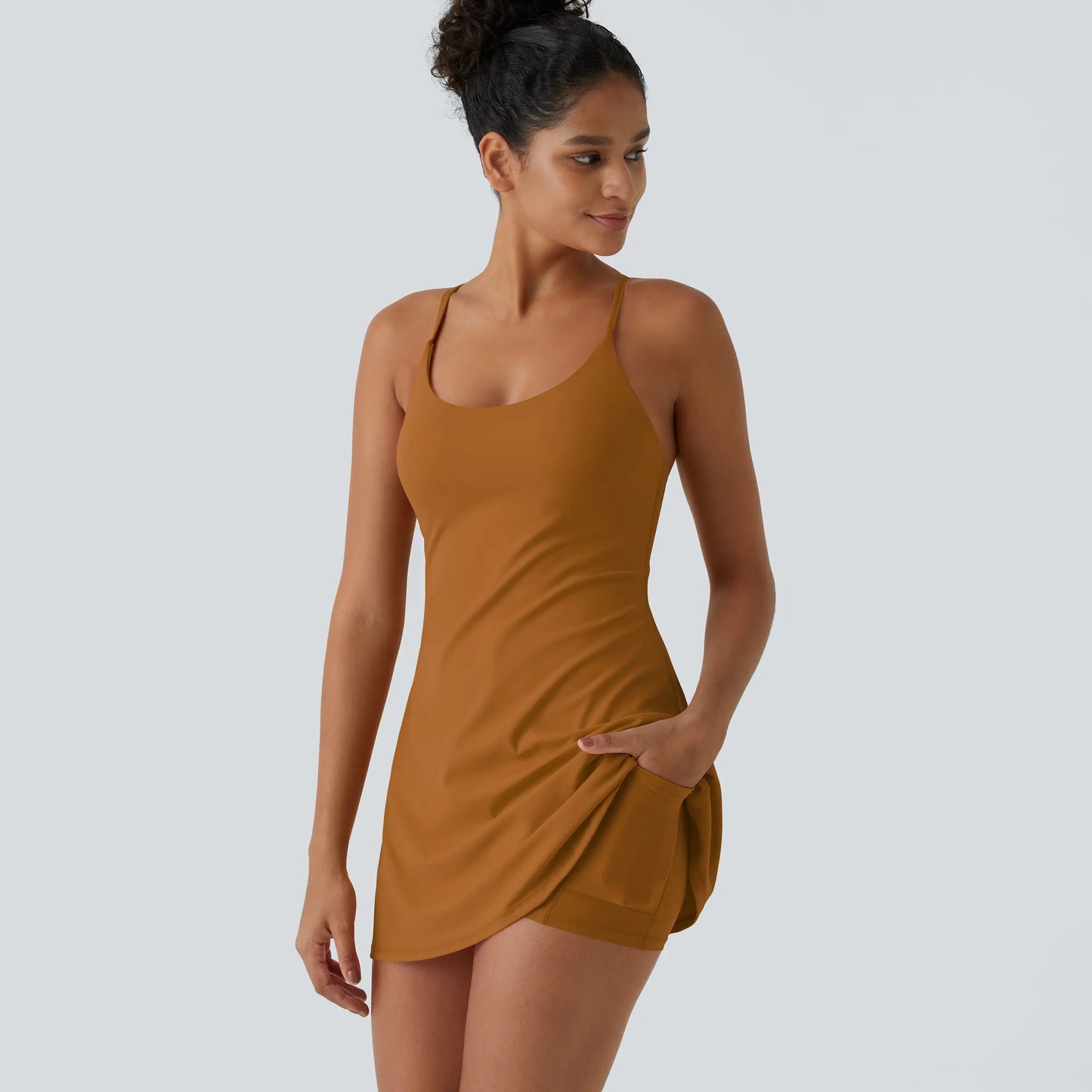 Softlyzero Plush Backless Active Dress-Easy Peezy, Spring Dresses, Dance Dresses for Women