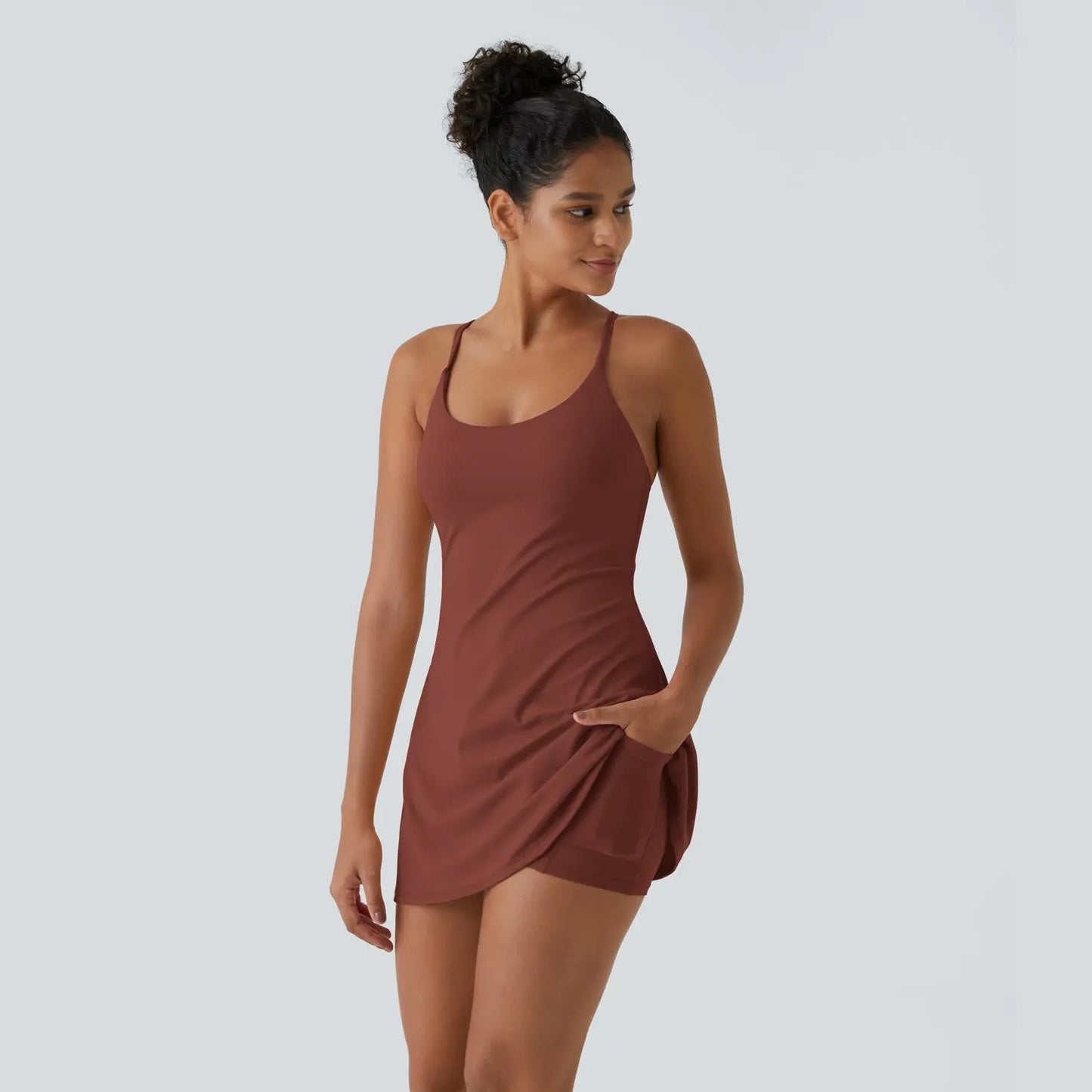 Softlyzero Plush Backless Active Dress-Easy Peezy, Spring Dresses, Dance Dresses for Women