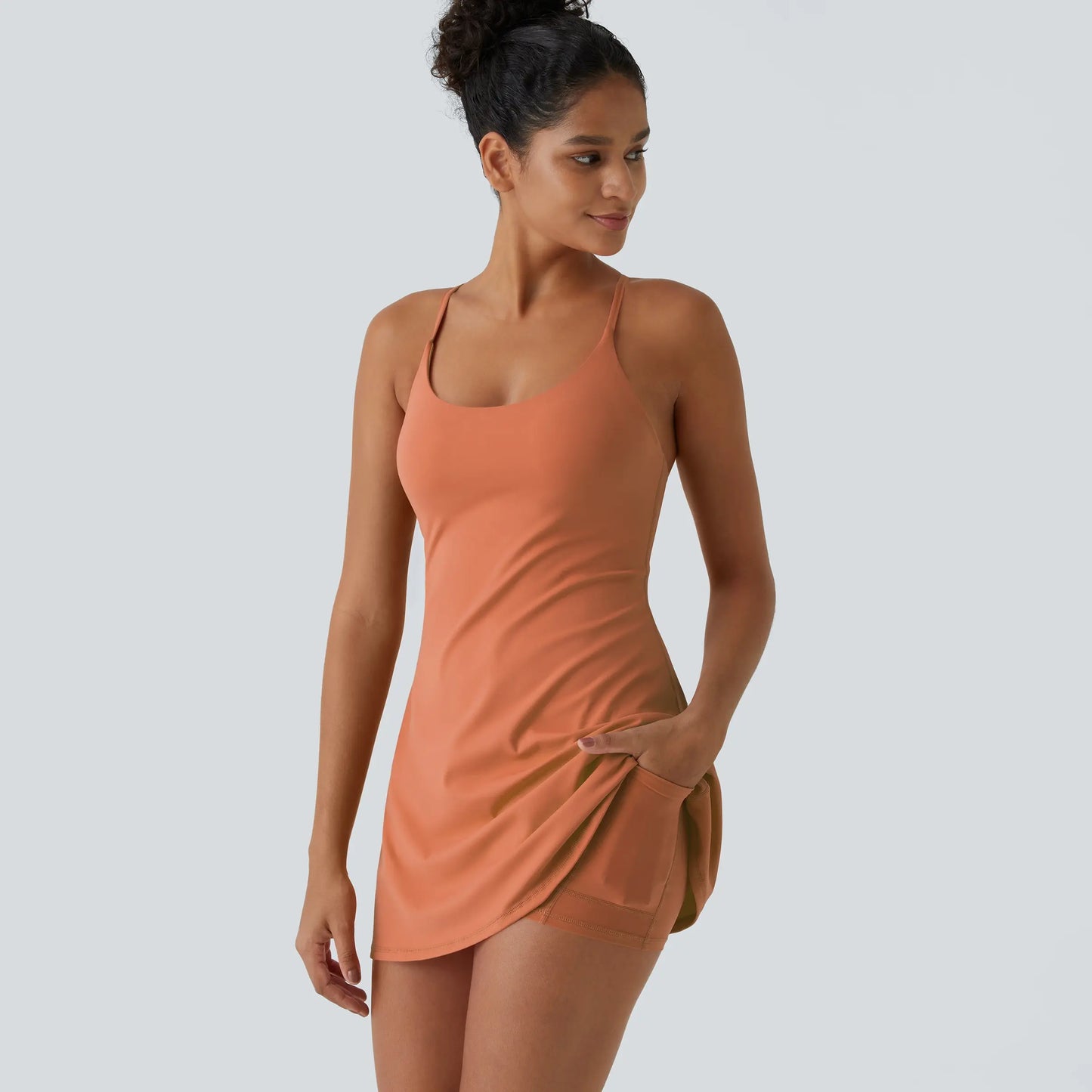 Softlyzero Plush Backless Active Dress-Easy Peezy, Spring Dresses, Dance Dresses for Women