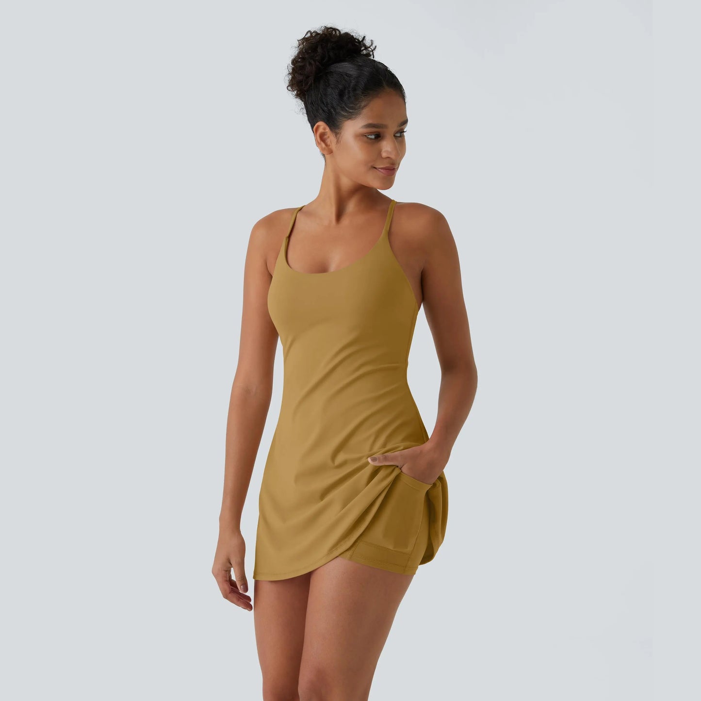 Softlyzero Plush Backless Active Dress-Easy Peezy, Spring Dresses, Dance Dresses for Women