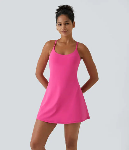 Softlyzero Plush Backless Active Dress-Easy Peezy, Spring Dresses, Dance Dresses for Women